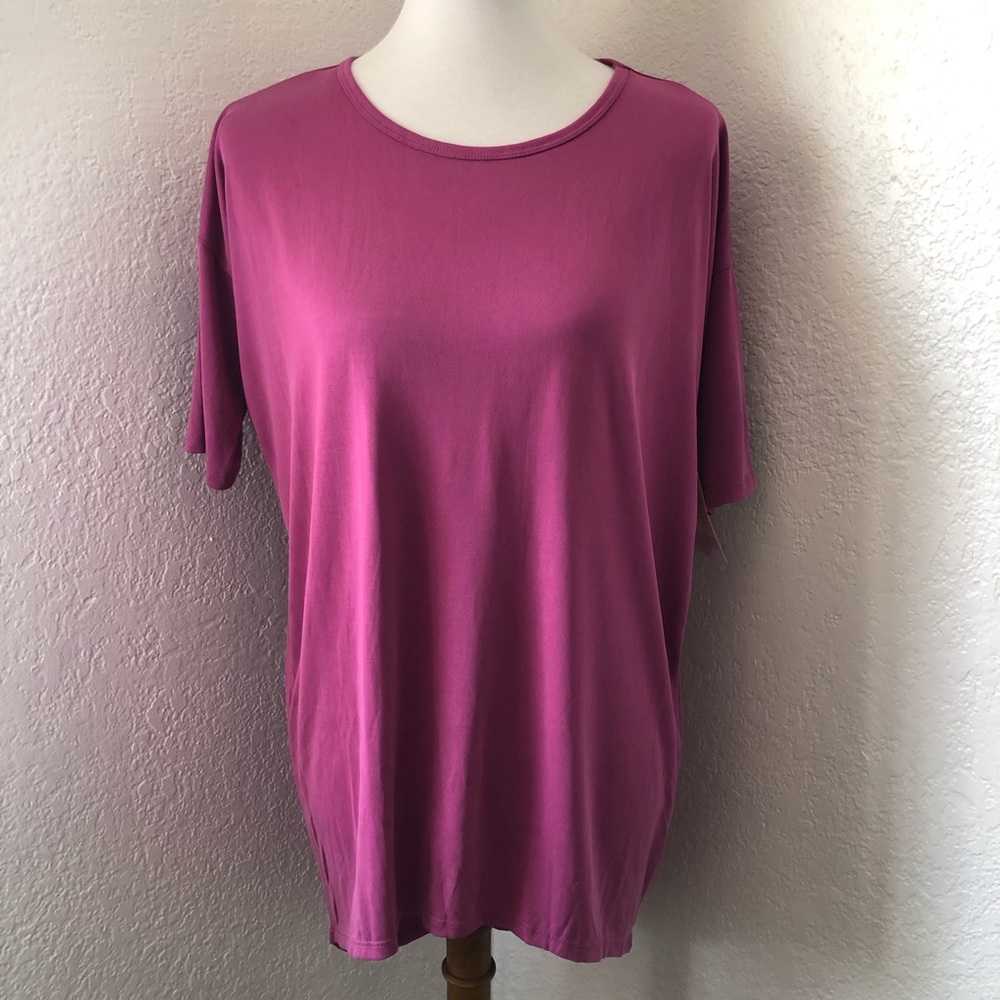 NWT LuLa Roe Irma Cranberry Blouse Shirt XXS